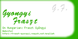 gyongyi fraszt business card
