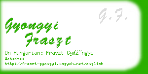 gyongyi fraszt business card